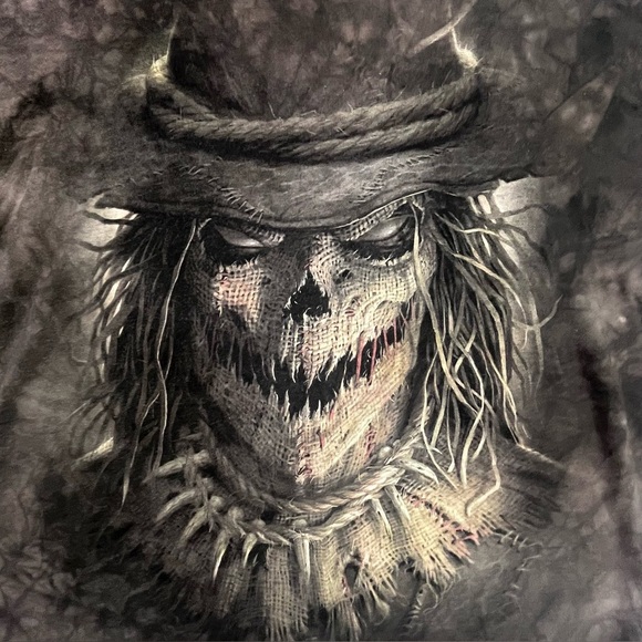 James Ryman 2013 Scary Scarecrow T-Shirt Sz L Halloween Horror Dark - Picture 2 of 12
